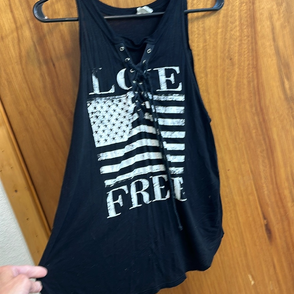 Women's Love and Free Flag Tank